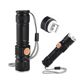 Φακός Επαναφορτιζόμενος Led με usb