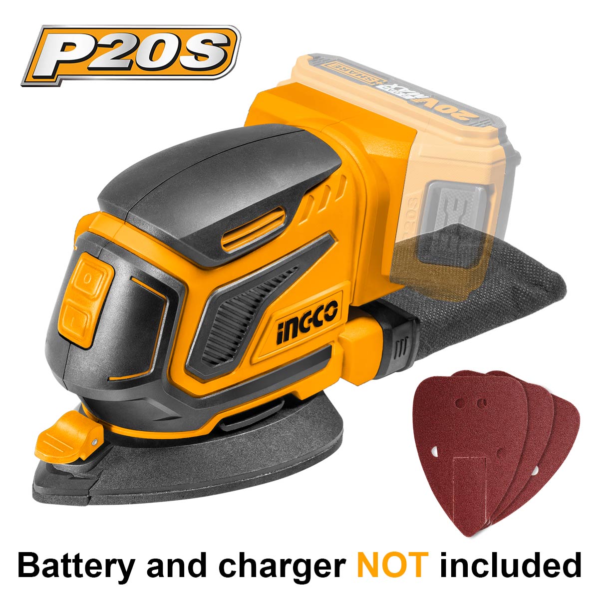 CDSLI2051-1.jpg Τριβείο Χούφτας Τριγωνικό Μπαταρίας 20V Li-Ion SOLO - Image 1