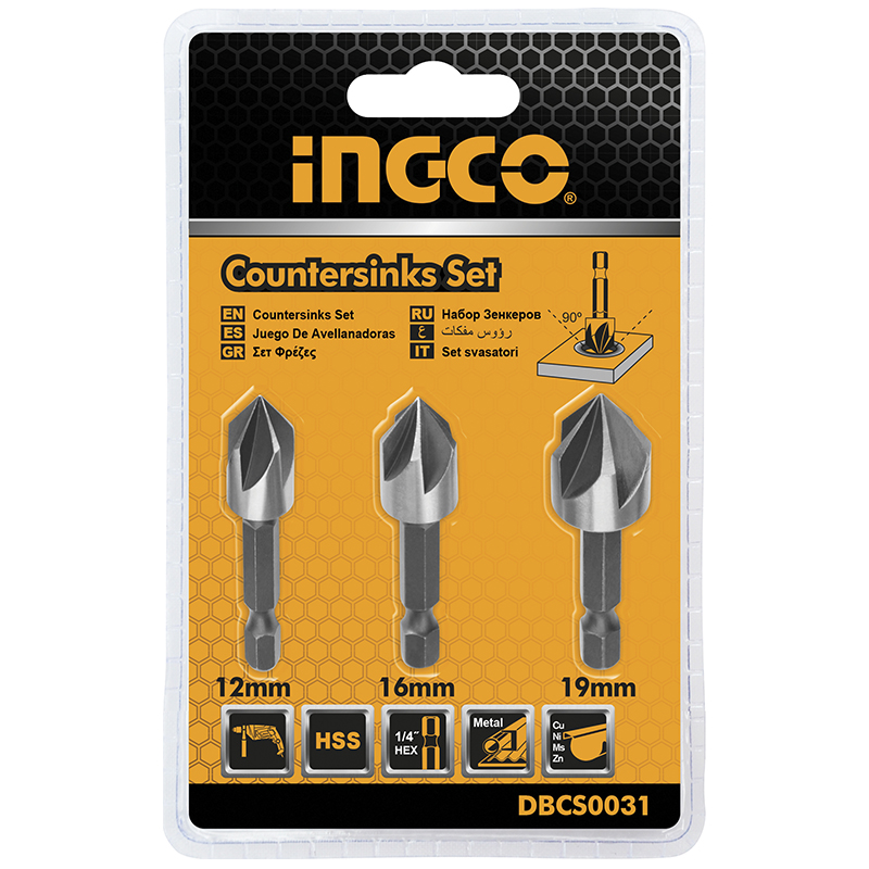 DBCS0031-1.jpg Σετ 3 τεμ. Φρέζες Μετάλλου - Image 1