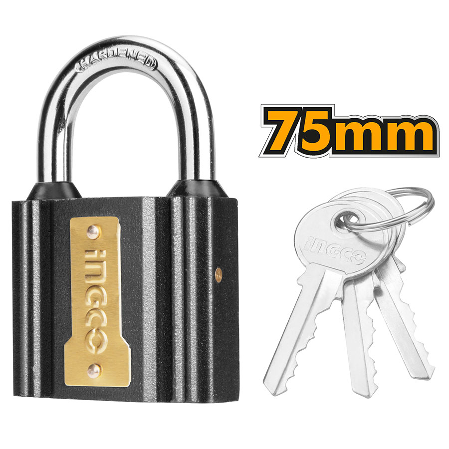 DIPL0701-1.jpg Λουκέτο Μαύρο Σιδερένιο 75mm - Image 1