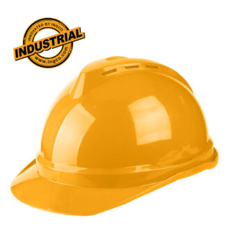 Επαγγελματικό Κράνος Ασφαλείας με Προστασία 4 Σημείων Κίτρινο