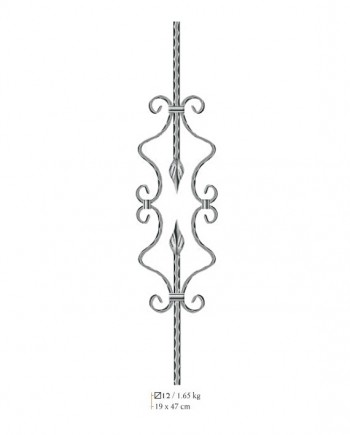 BN019-350x435 Σφυρήλατο Στοιχείο ΒΝ019 80cm // BILDA - Image 1