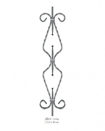 BN020-350x435 Σφυρήλατο Στοιχείο ΒΝ020 80cm // BILDA - Image 1