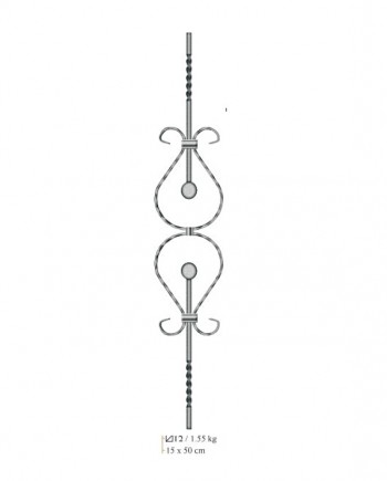 BN032-350x435 Σφυρήλατο Στοιχείο ΒΝ032 80cm // BILDA - Image 1