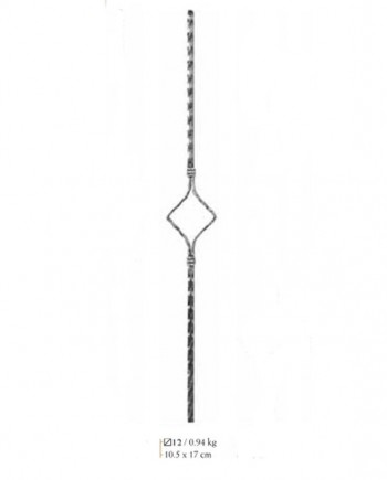 ΒΝ003-350x435 Σφυρήλατο Στοιχείο ΒΝ003 80cm // BILDA - Image 1