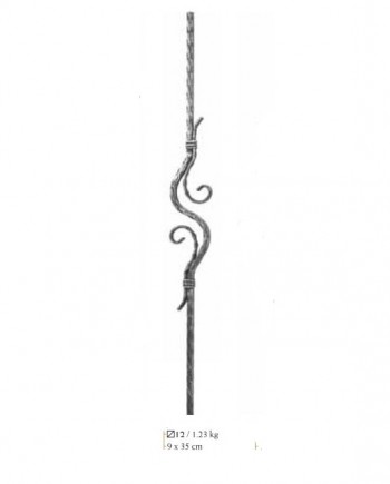 ΒΝ005-350x435 Σφυρήλατο Στοιχείο ΒΝ005 80cm // BILDA - Image 1