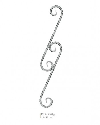 ΒΝ009-350x435 Σφυρήλατο Στοιχείο ΒΝ009 80cm // BILDA - Image 1