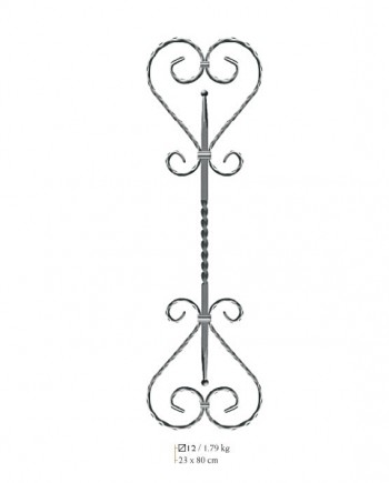 ΒΝ014-350x435 Σφυρήλατο Στοιχείο ΒΝ014 80cm // BILDA - Image 1