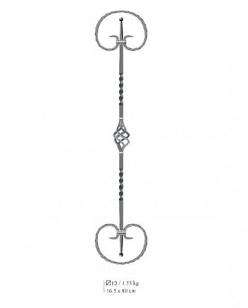 ΒΝ016-350x435 Σφυρήλατο Στοιχείο ΒΝ016 80cm // BILDA - Image 1