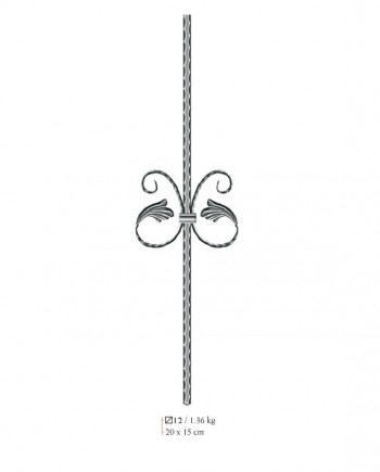 ΒΝ030-350x435 Σφυρήλατο Στοιχείο ΒΝ030 80cm // BILDA - Image 1