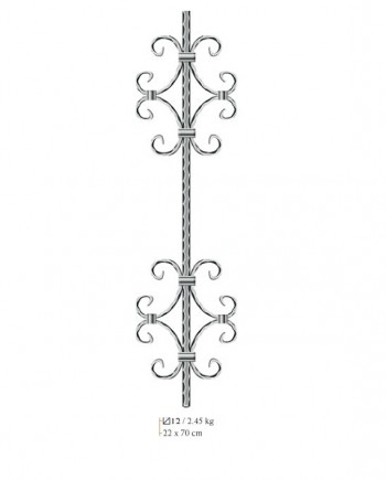 ΒΝ069-350x435 Σφυρήλατο Στοιχείο ΒΝ069 80cm // BILDA - Image 1