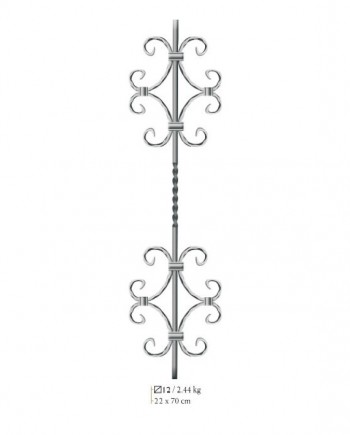 ΒΝ100-350x435 Σφυρήλατο Στοιχείο ΒΝ0100 80cm // BILDA - Image 1